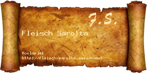 Fleisch Sarolta névjegykártya